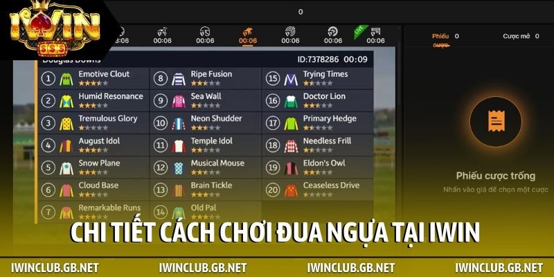 Chi tiết cách chơi đua ngựa tại iWin