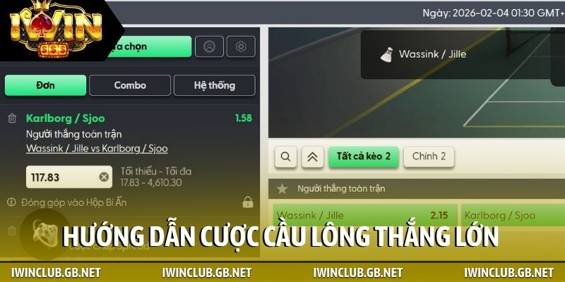 Hướng dẫn cược cầu lông thắng lớn