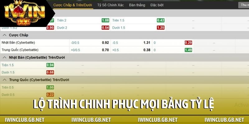 Lộ trình chinh phục mọi bảng tỷ lệ