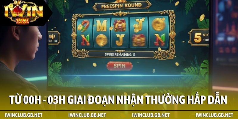 Từ 00h - 03h giai đoạn nhận thưởng hấp dẫn